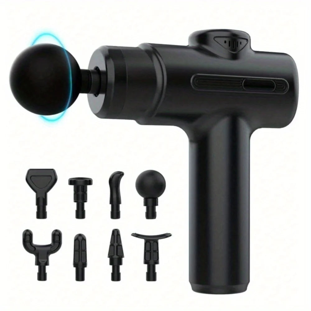Massage Gun Deep Tissue Percussion Massager, Handheld, with 8 Massage Heads